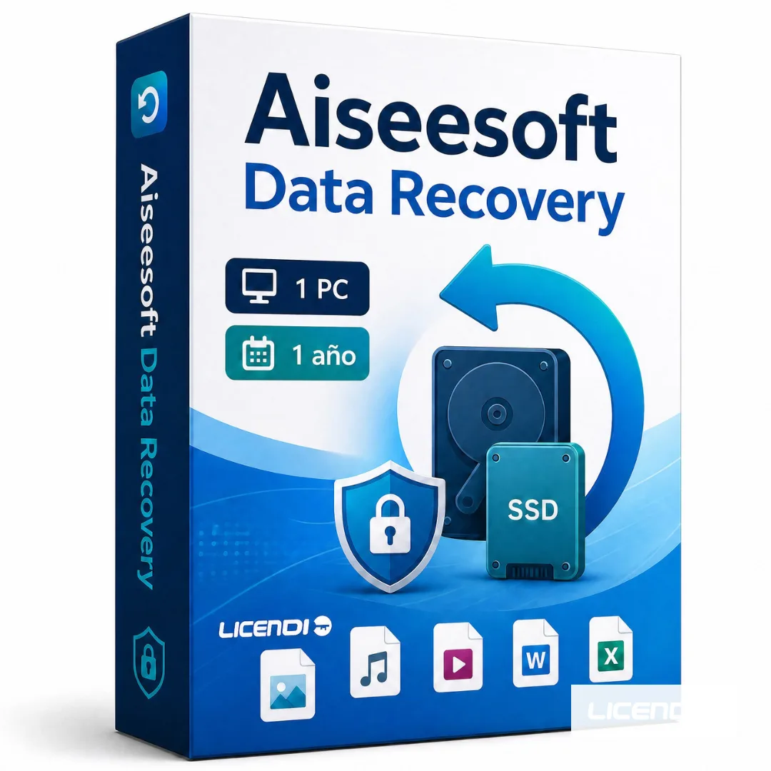 Aiseesoft Data Recovery (1 PC, 1 año)