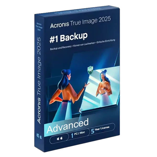 Acronis True Image | Advanced Subscription + 50GB Acronis Cloud Storage | 1 PC/MAC | 5 Years