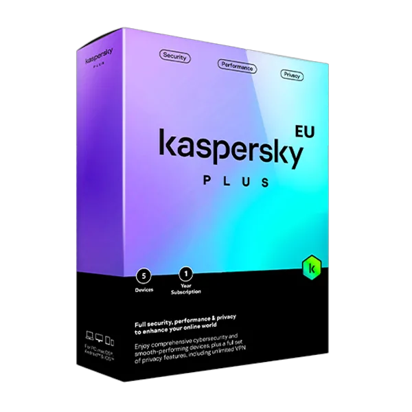 Kaspersky Plus - 5 devices / 1 year EU
