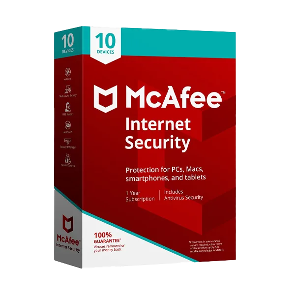 McAfee Internet Security 10 Devices 1 Year