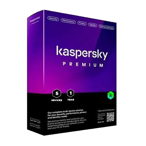 Kaspersky Premium + Customer Support | 5 Device | 1 Year