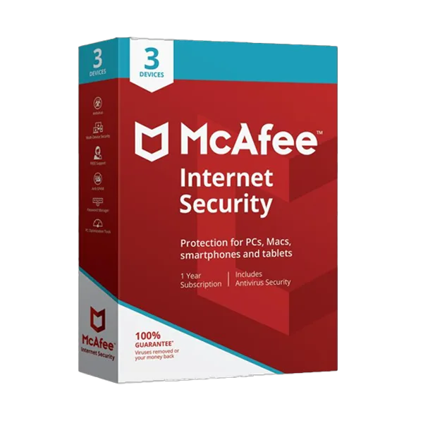 McAfee Internet Security - 3 User 1 Year, Global