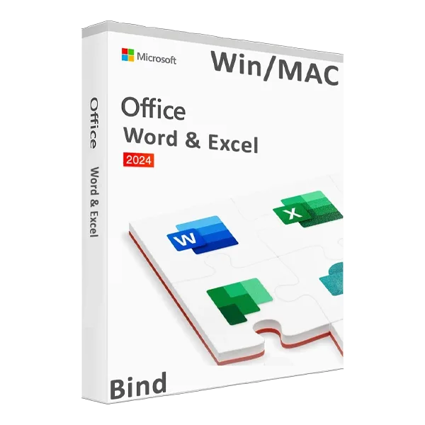 Microsoft Word + Excel 2024 BIND PC-MAC